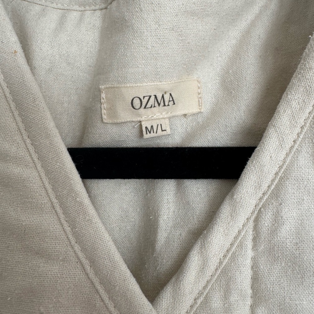 OZMA Quilted Vest Regen Silk Noil in Natural - Picture 4 of 8